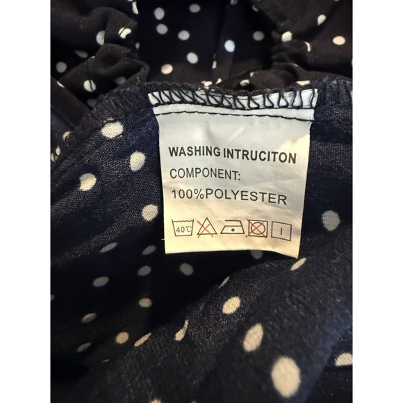 Jjwm woman WOMEN'S BLUE with WHITE POLKA DOT CAMI DRESS SIZE SMALL Summer - Picture 12 of 14